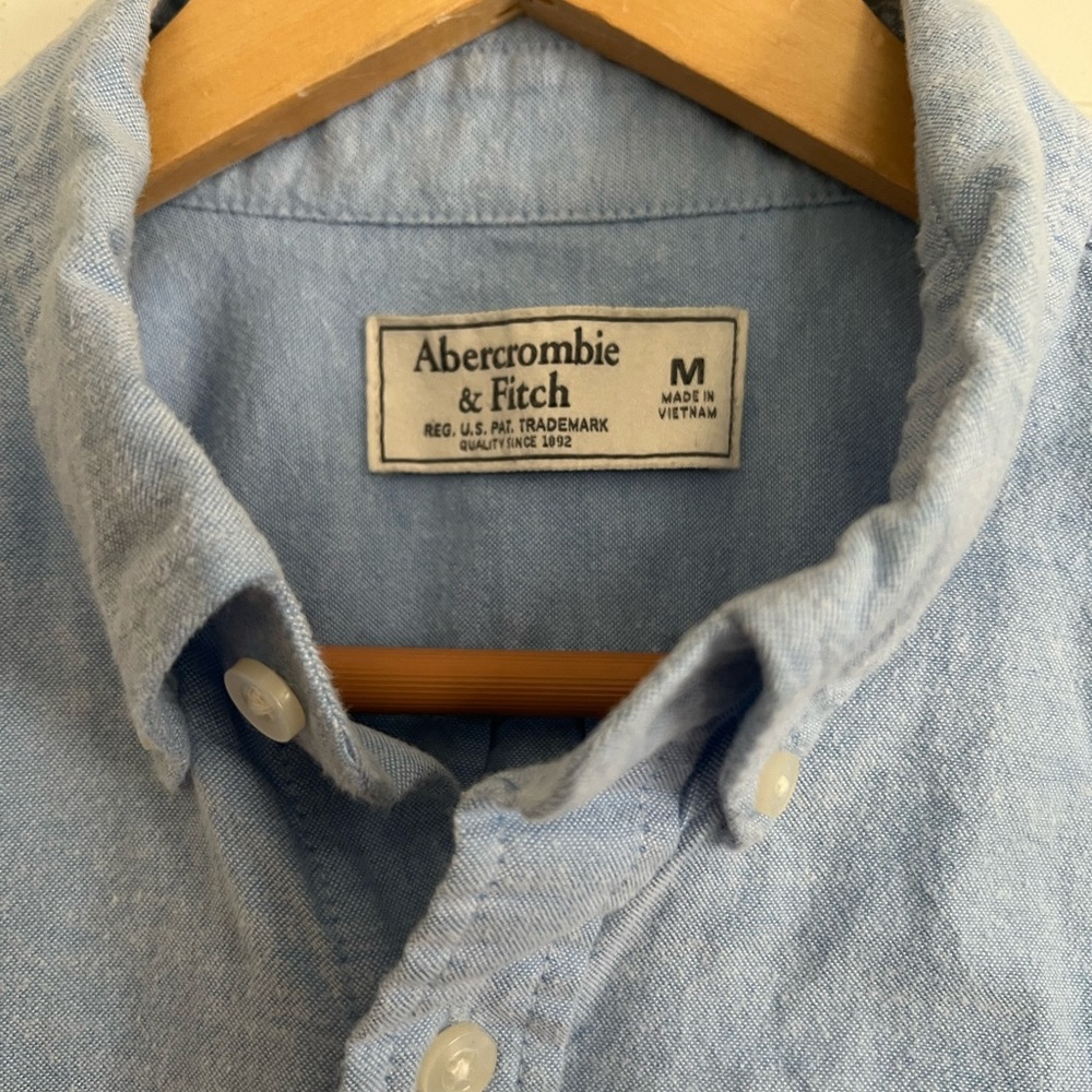Abercrombie & Fitch Light Blue Casual Shirt